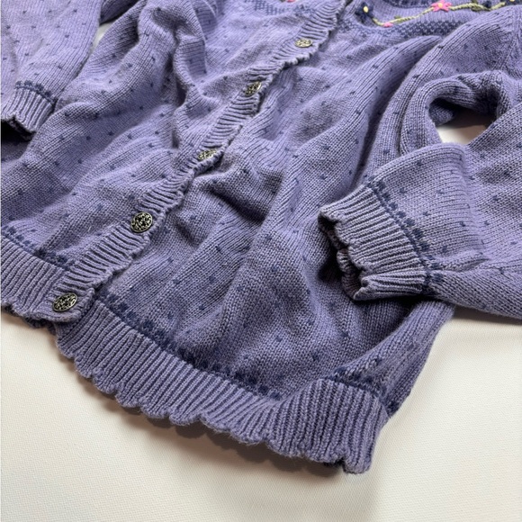 Vintage Northern Reflections Embroidered Purple Sweater with Floral Detail - Picture 7 of 8